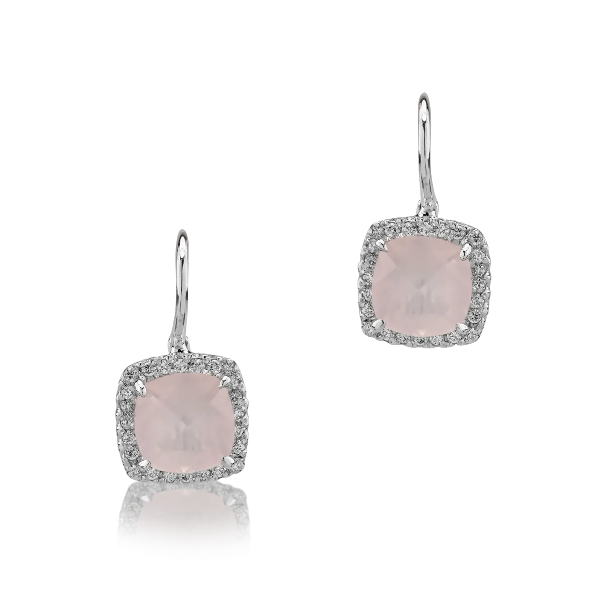 14K white gold earrings