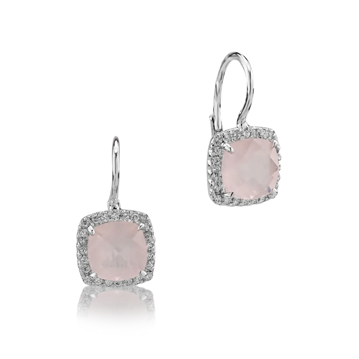 14K white gold earrings