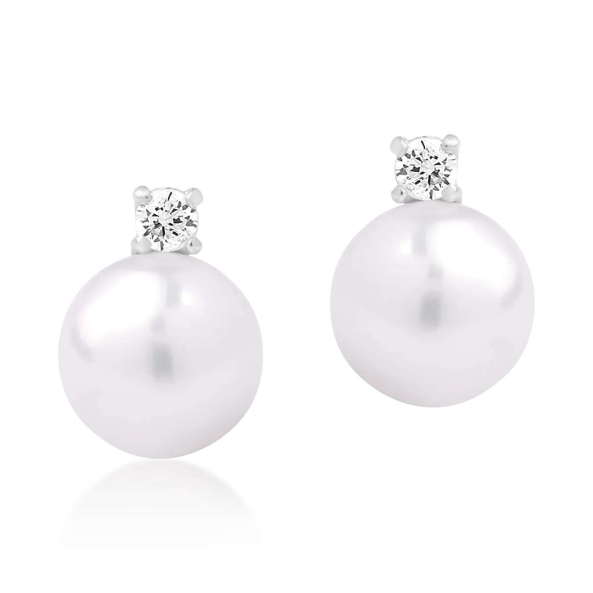 14K white gold earrings-1554