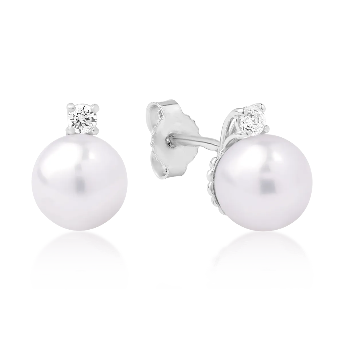 14K white gold earrings