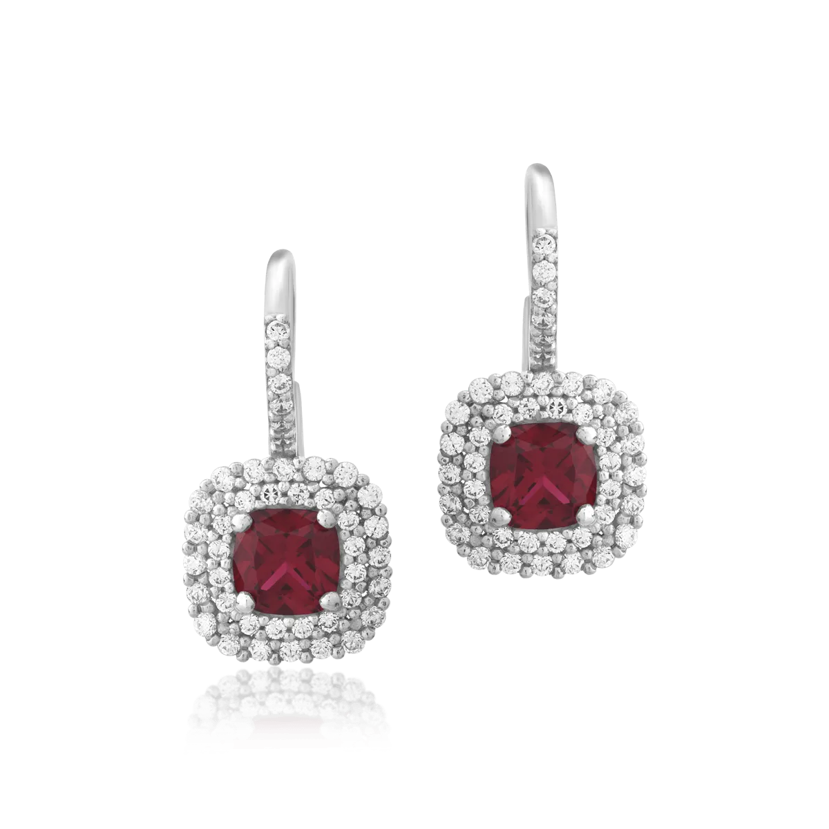 14K white gold earrings