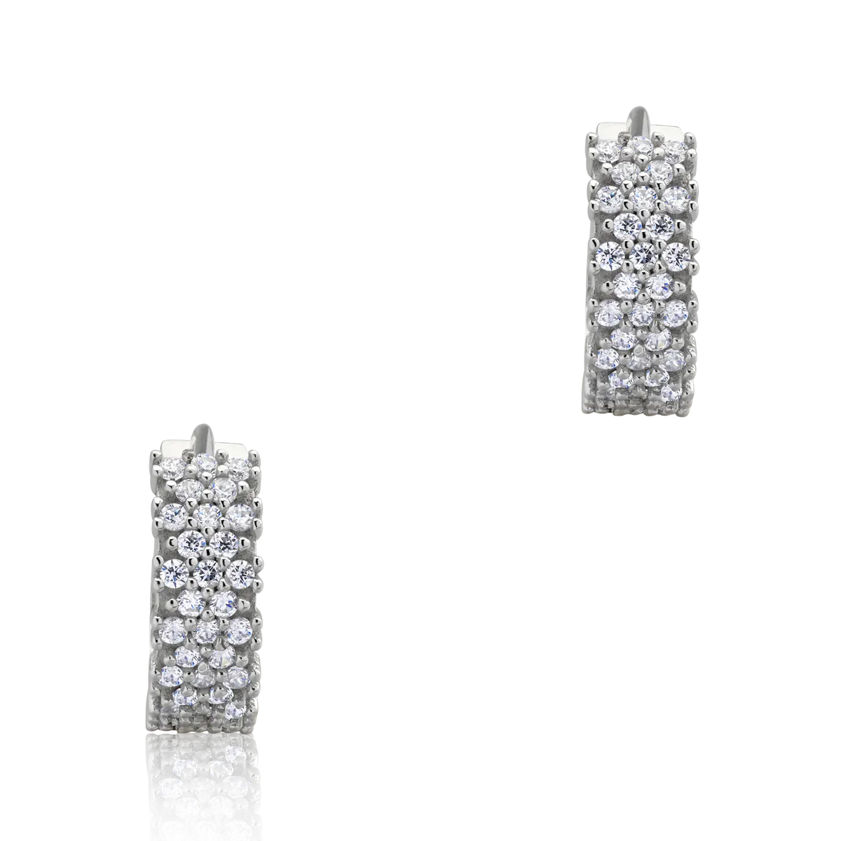 14K white gold earrings