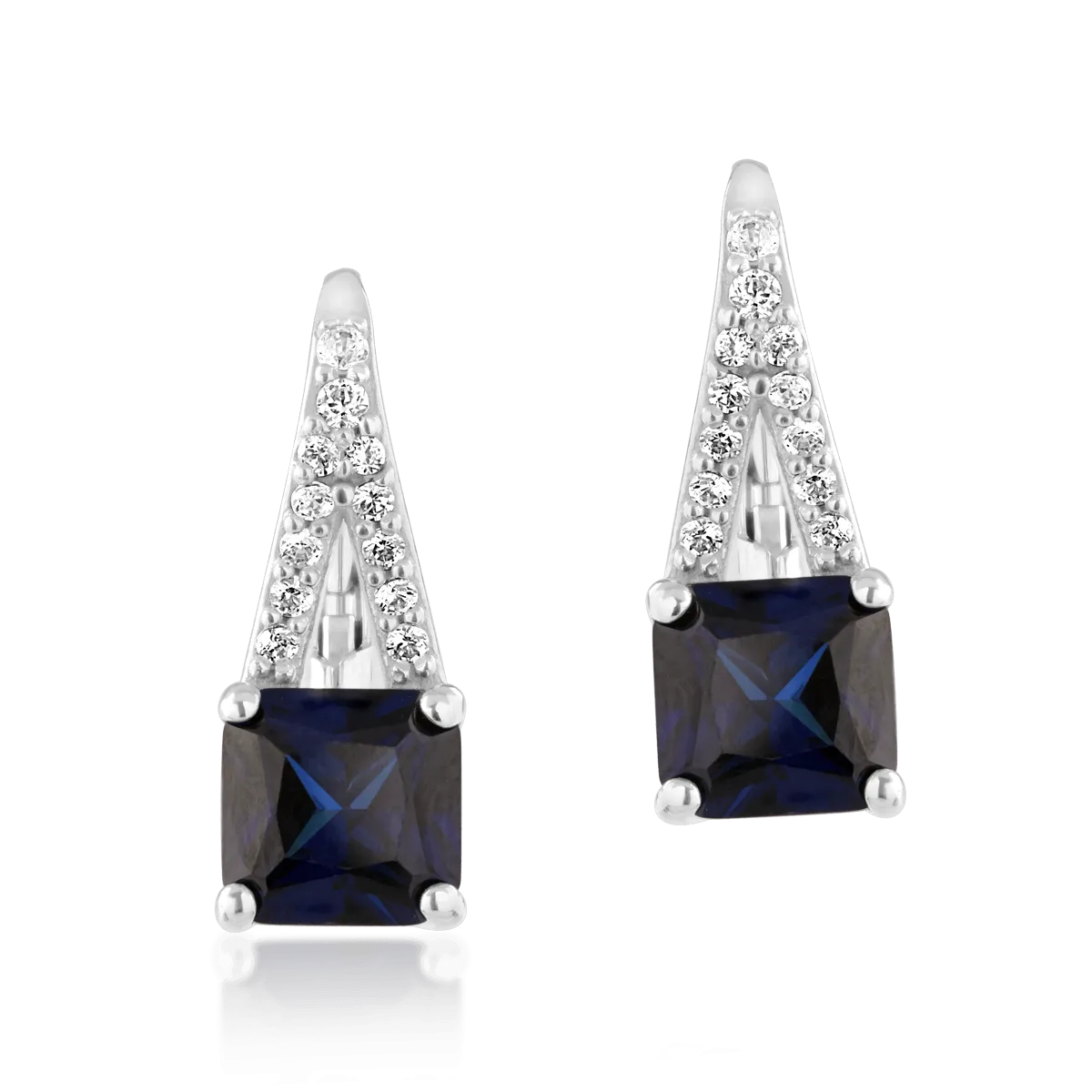 14K white gold earrings-1564