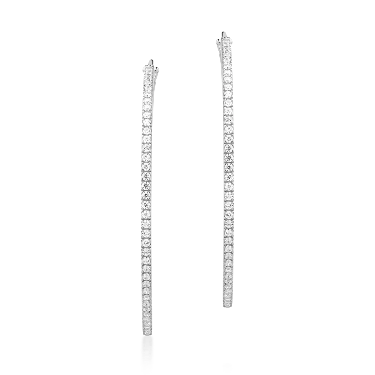 Cercei din aur alb de 14K-1566