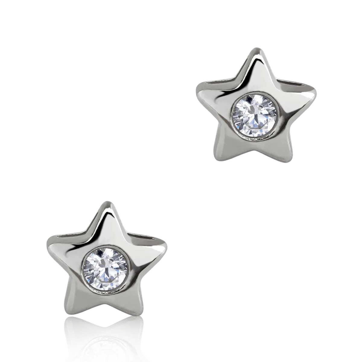 14K white gold earrings