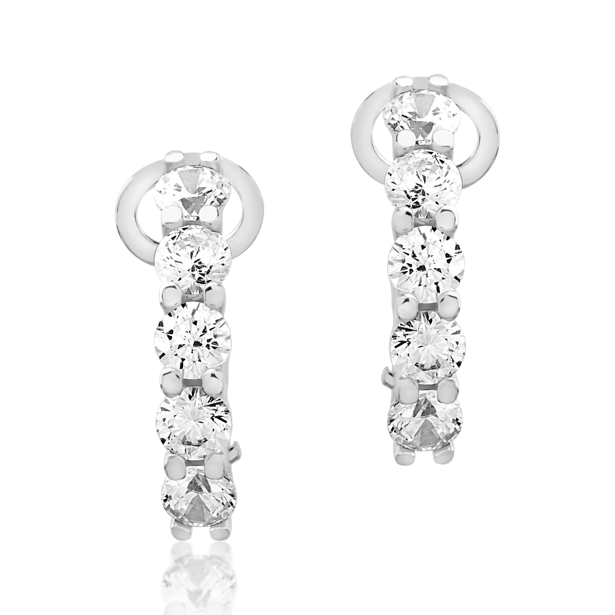 14K white gold earrings