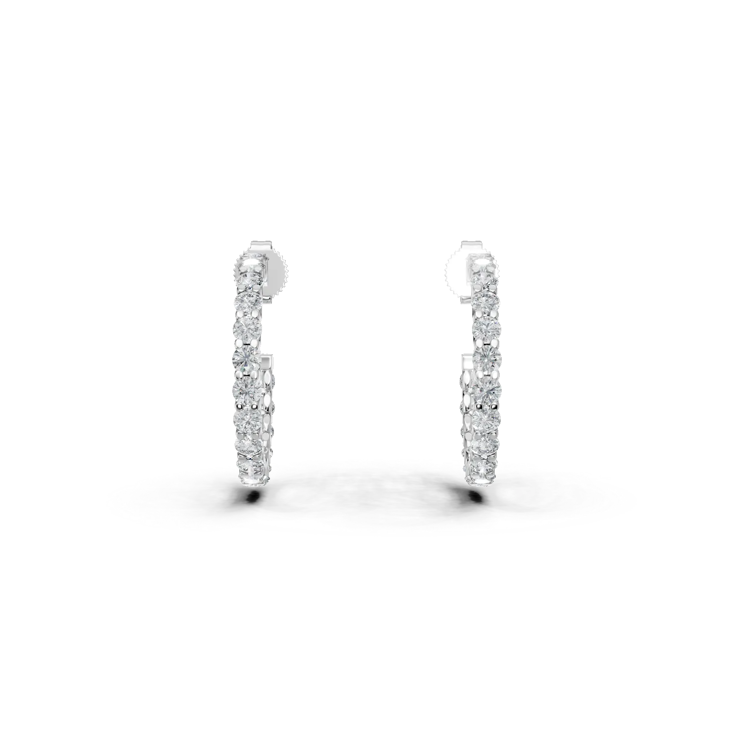 Kolczyki z 14K białego złota