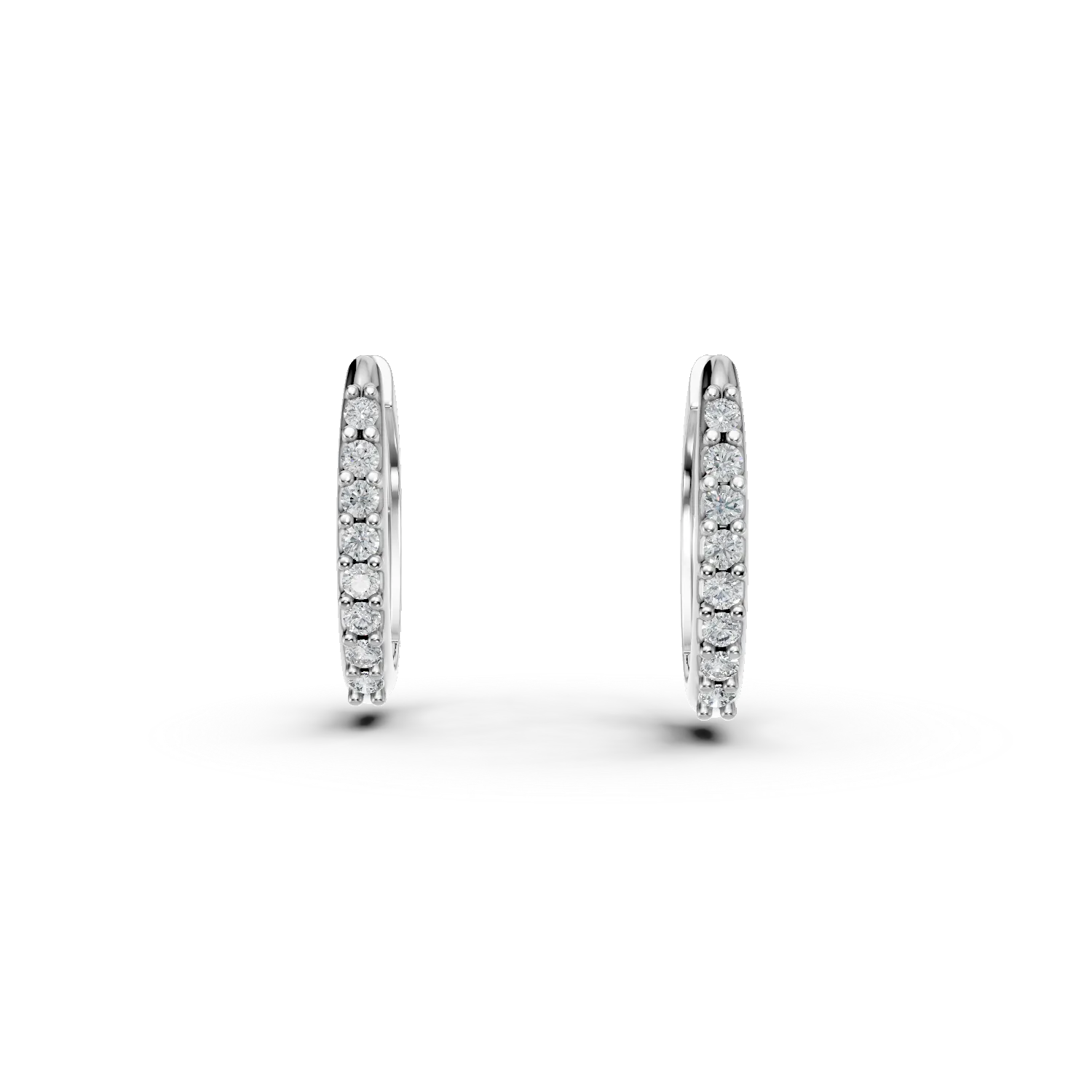 Обеци от бяло злато 14К