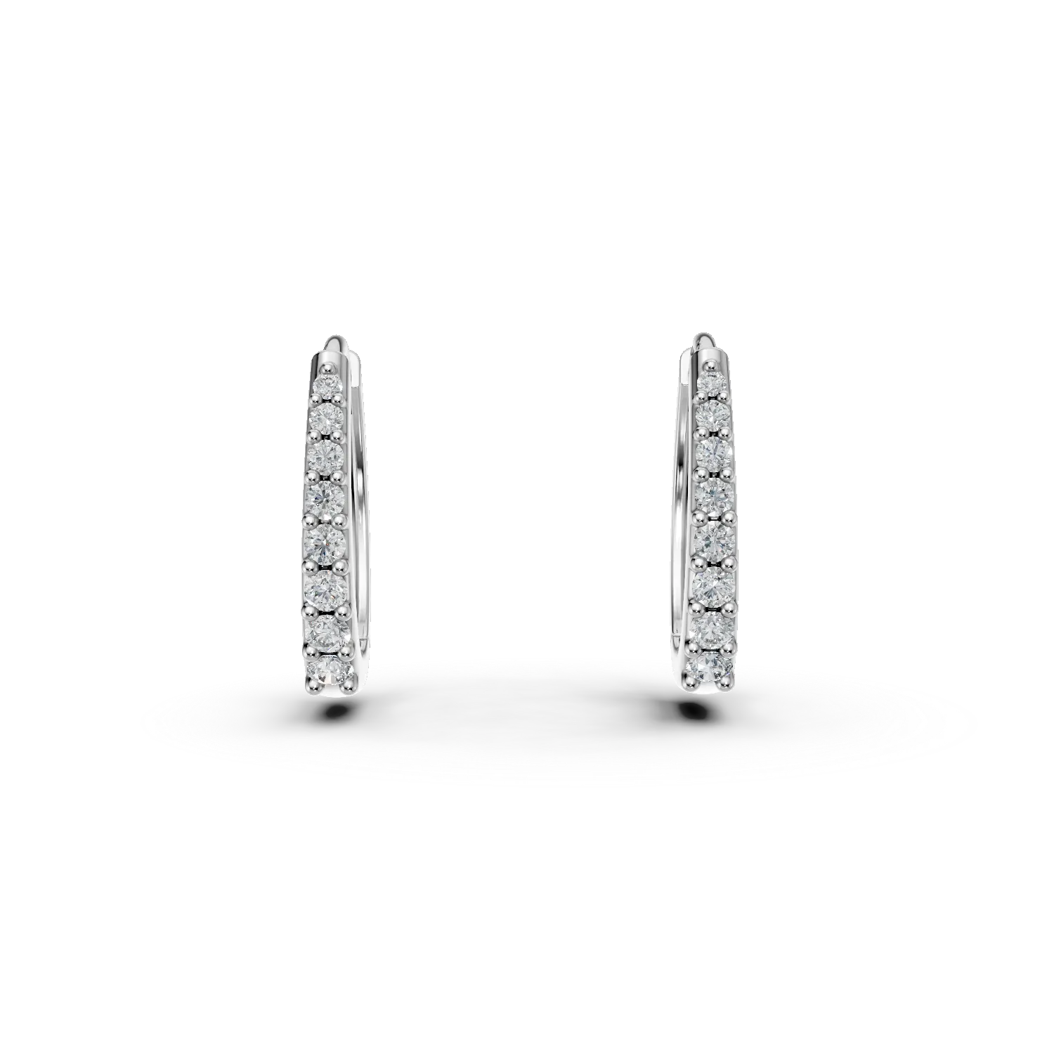 14K white gold earrings