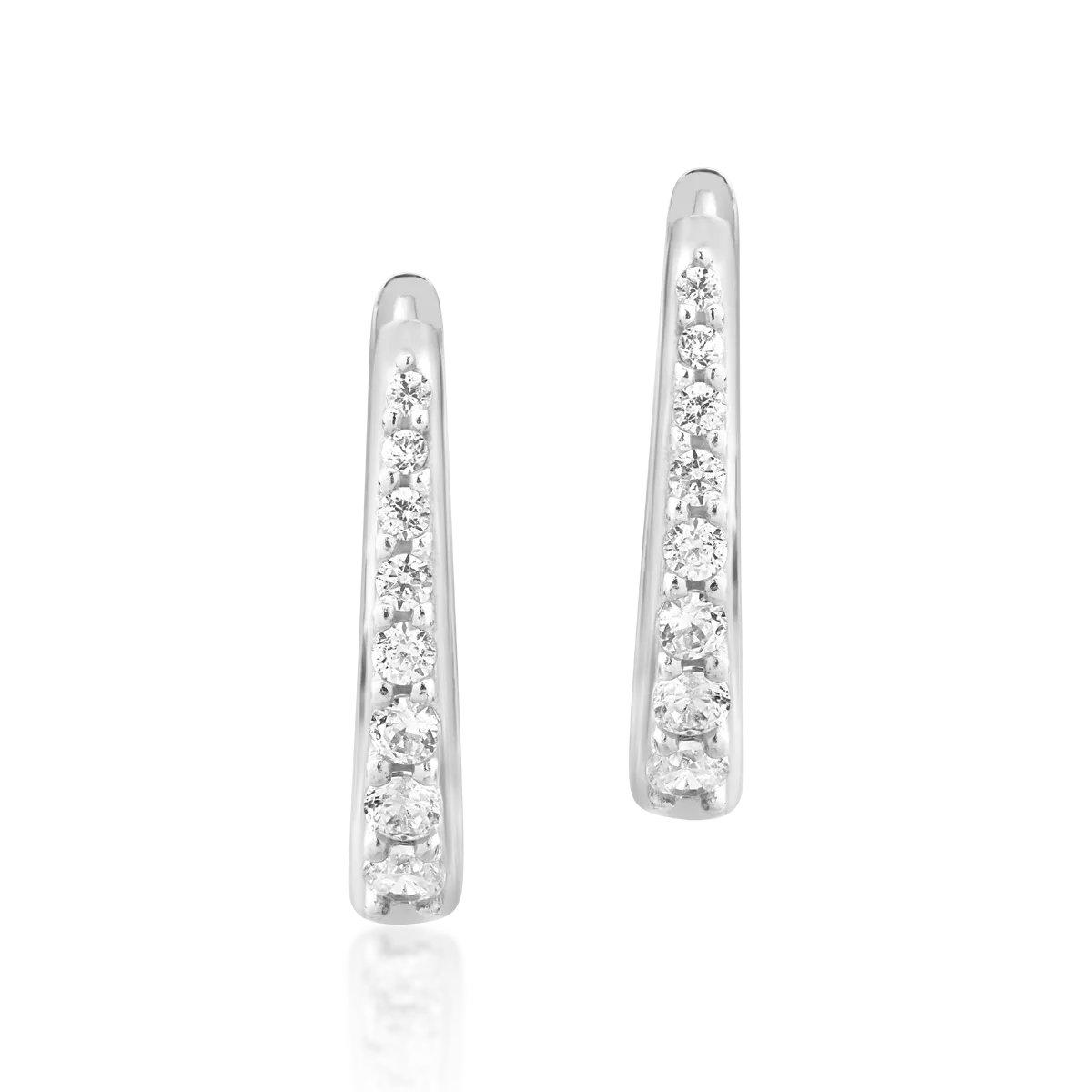 14K white gold earrings