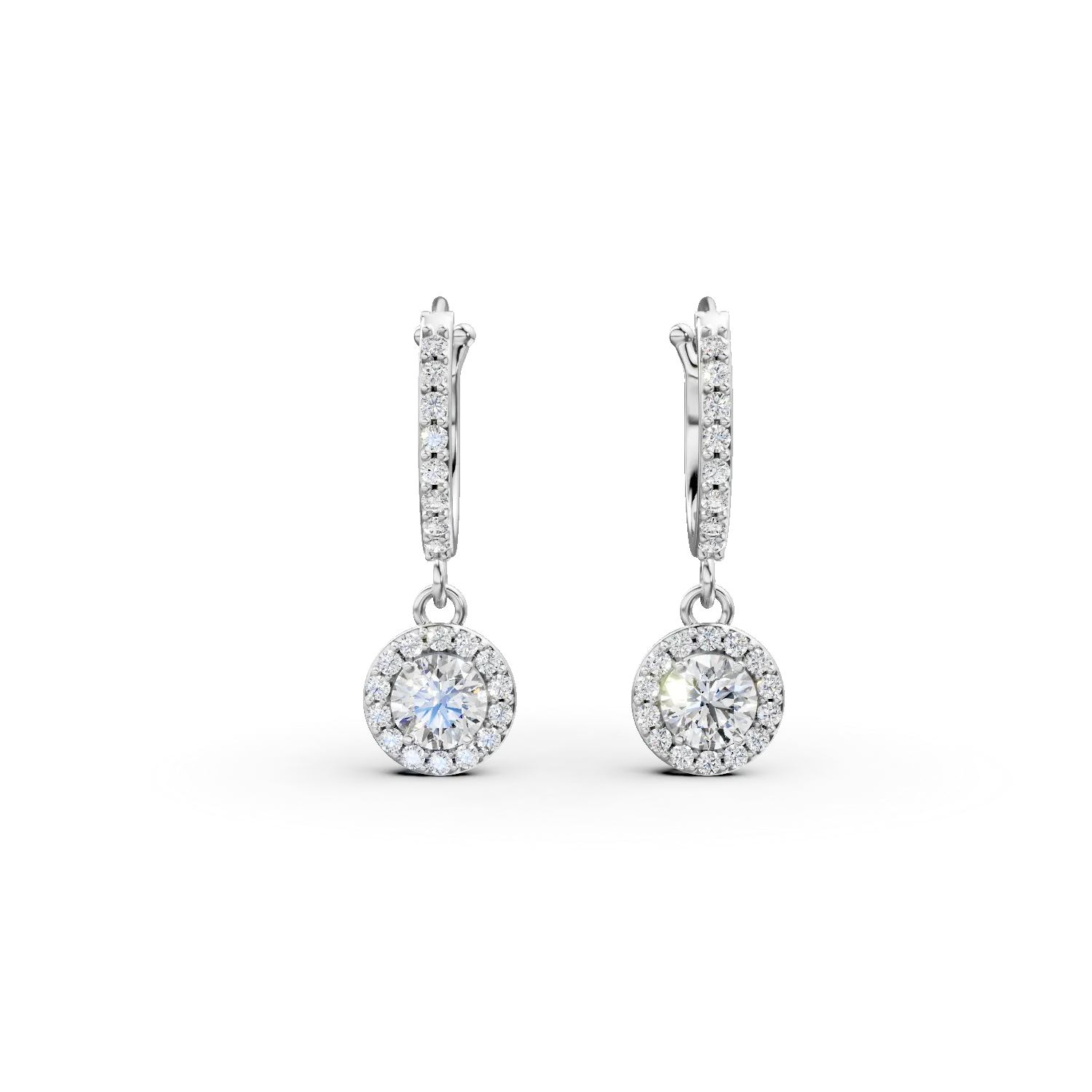 14K white gold earrings