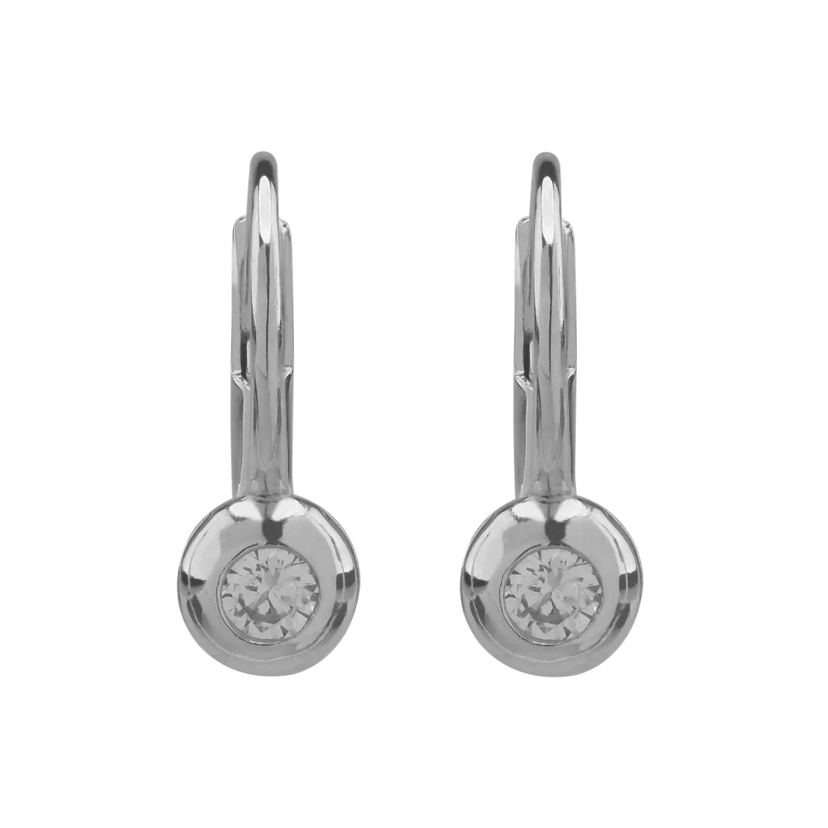 14K white gold earrings