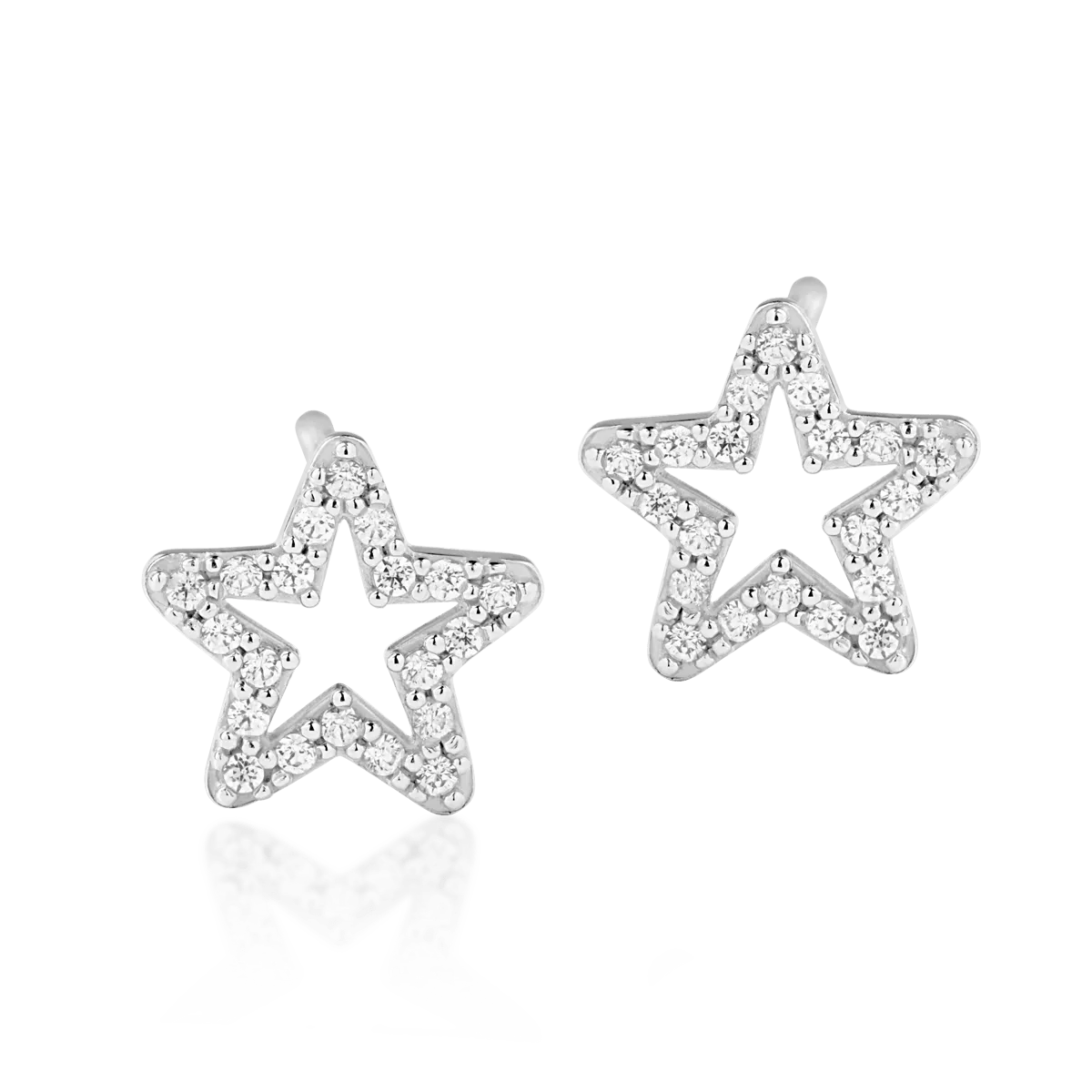 14K white gold earrings