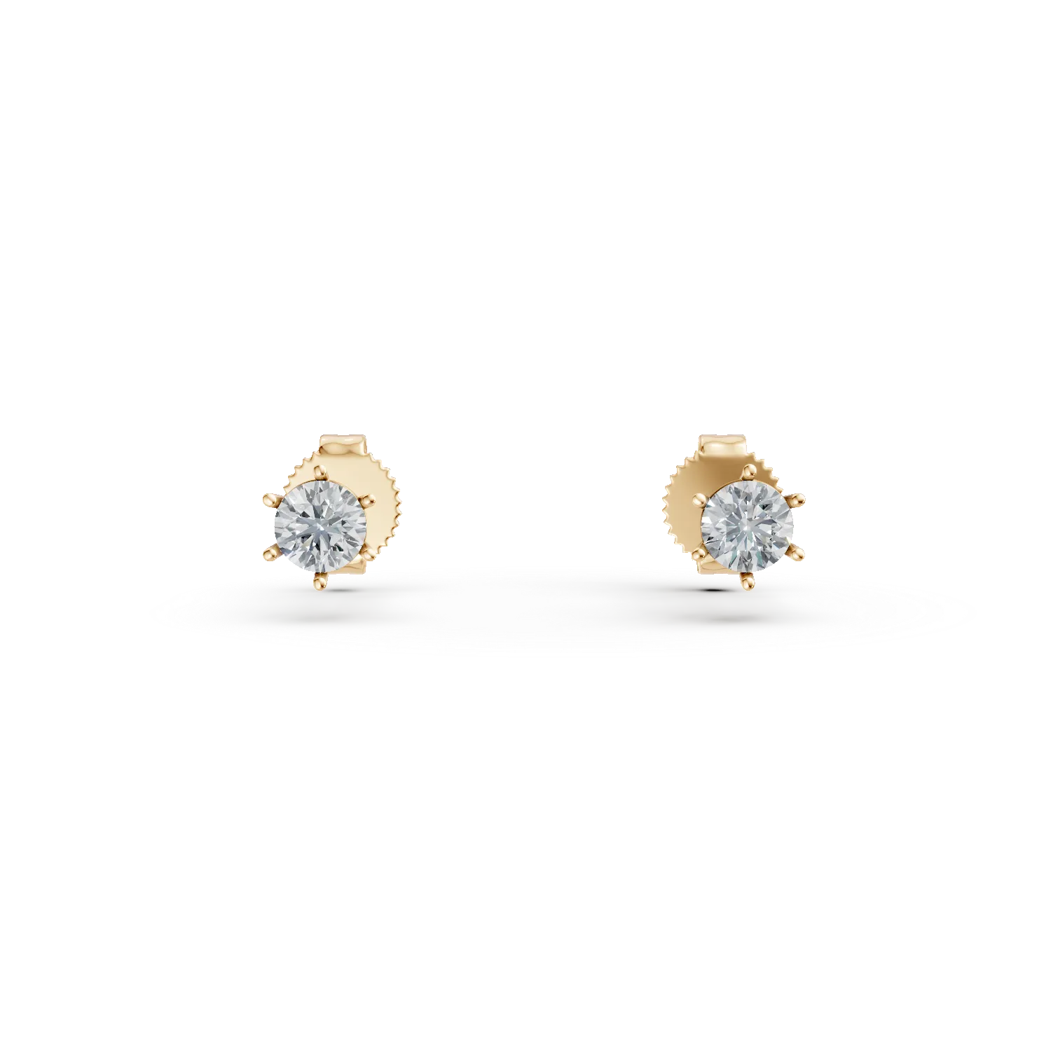 Yellow gold earrings