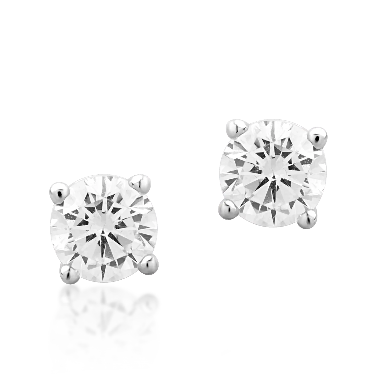 Cercei din aur alb de 14K-1593
