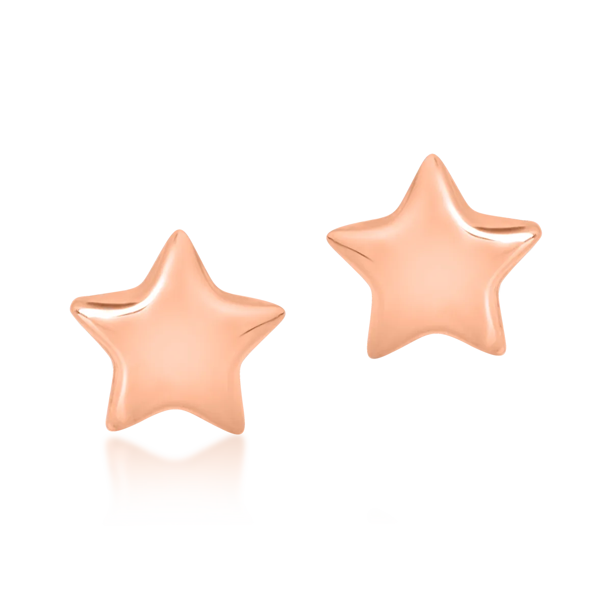 14K rose gold children earrings with stars