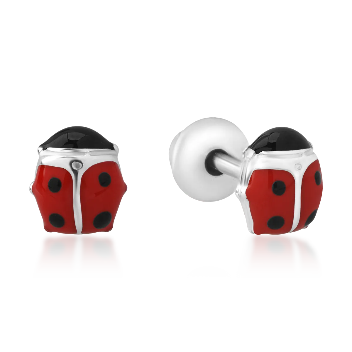 Cercei pentru copii cu gargarite din aur alb