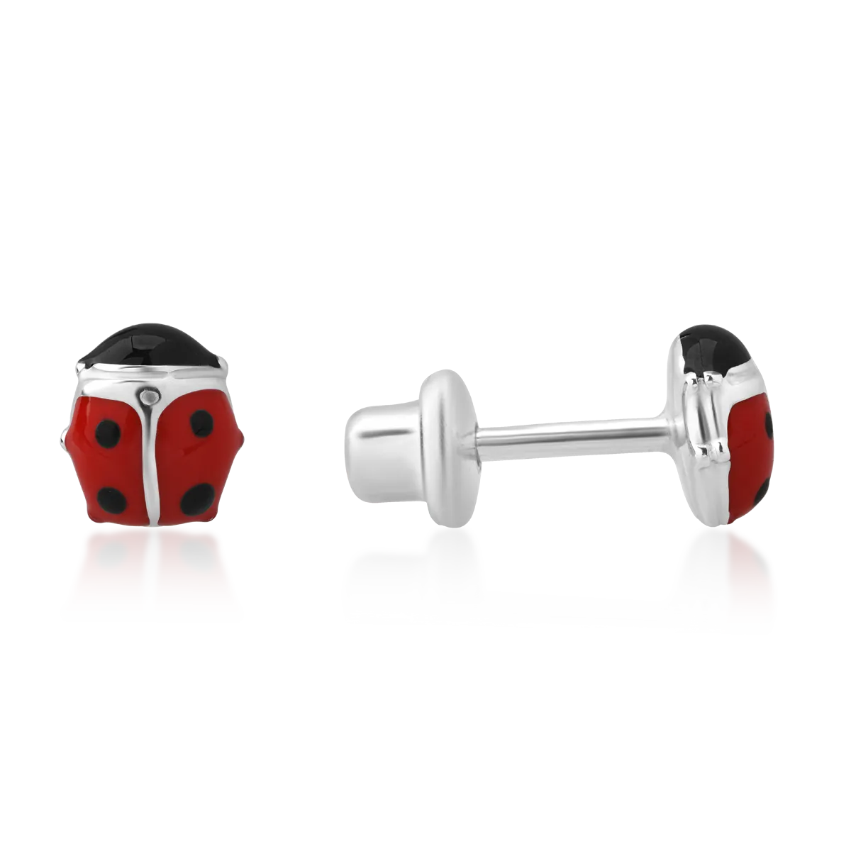 Cercei pentru copii cu gargarite din aur alb