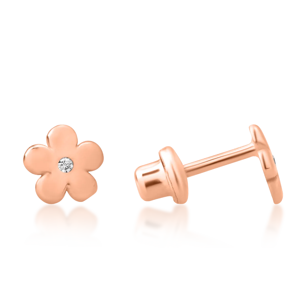 14K rose gold children earrings