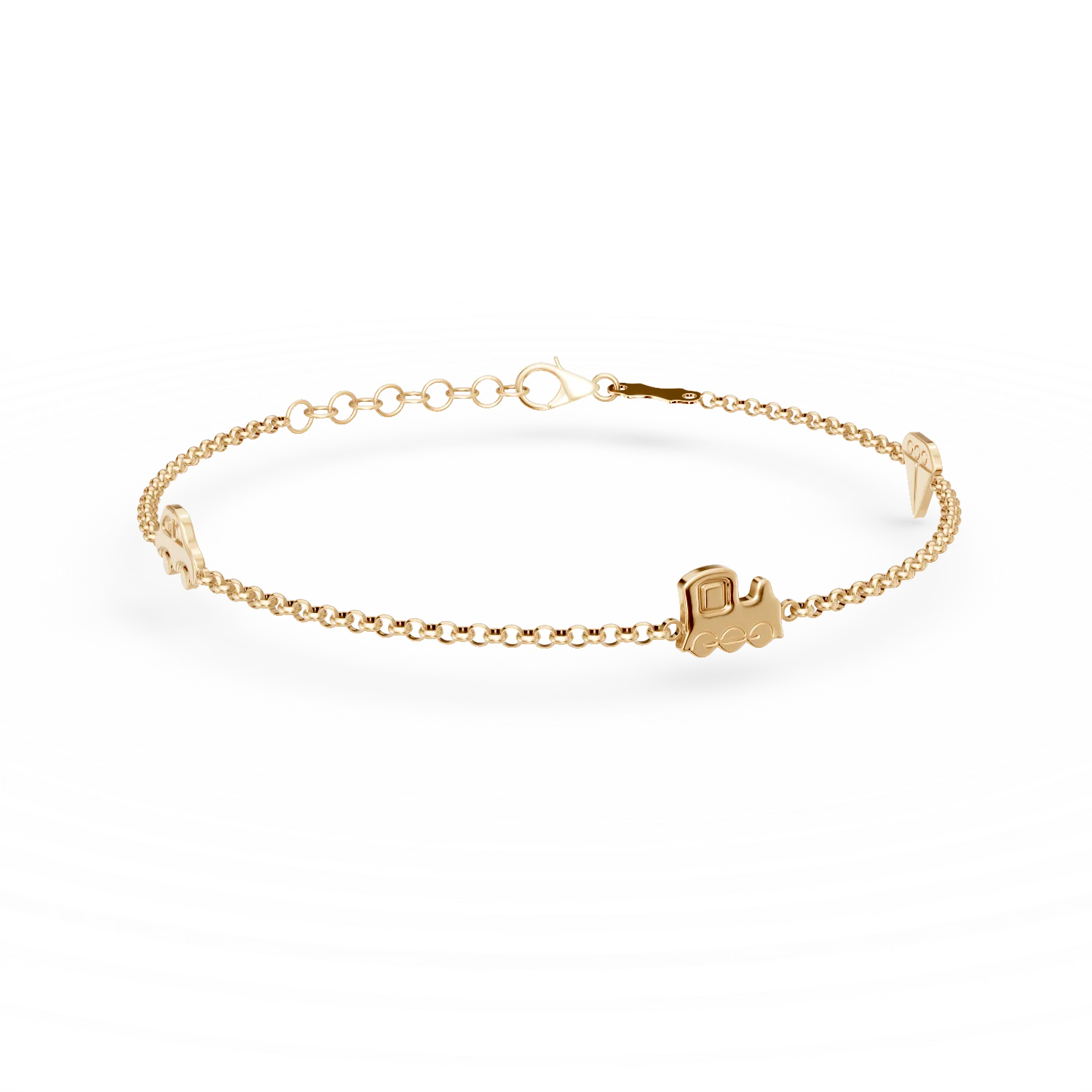 14K yellow gold children's bracelet-109028