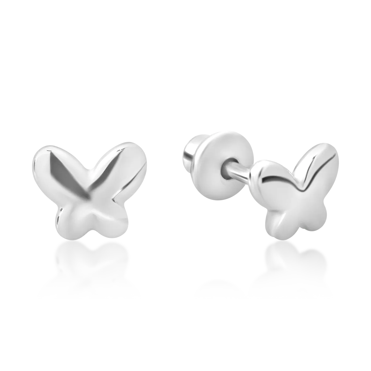 Cercei pentru copii cu fluturasi din aur alb