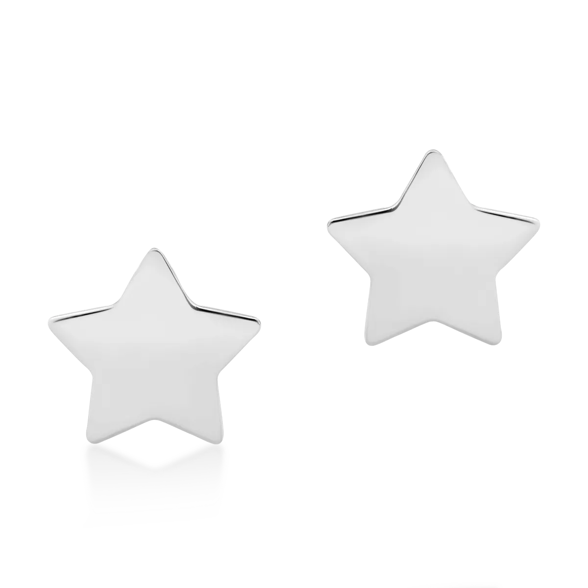 Kolczyki gwiazdy z białego 14K złota