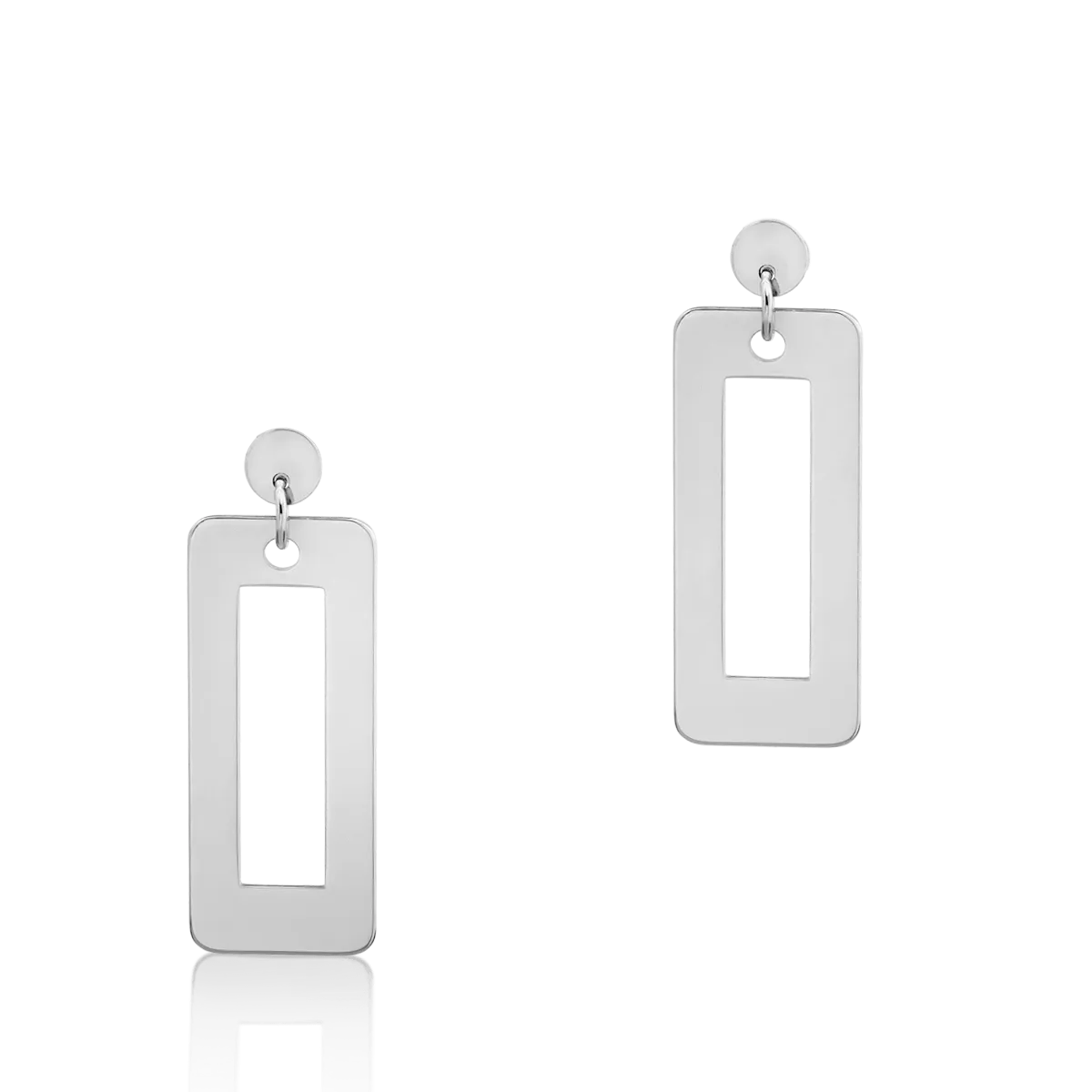 14K white gold earrings