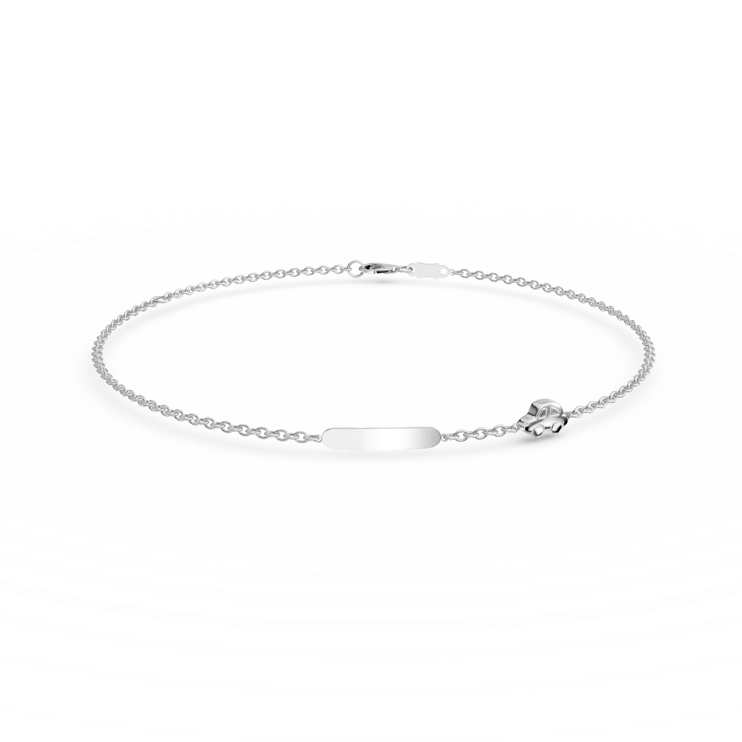 Bratara pentru copii cu masinuta din aur alb