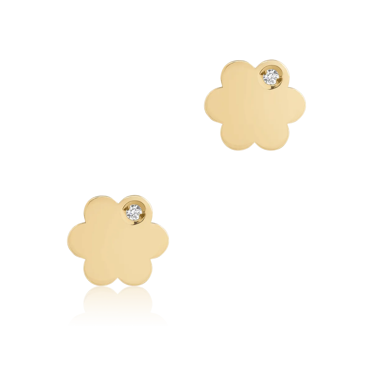 14K yellow gold earrings-1700