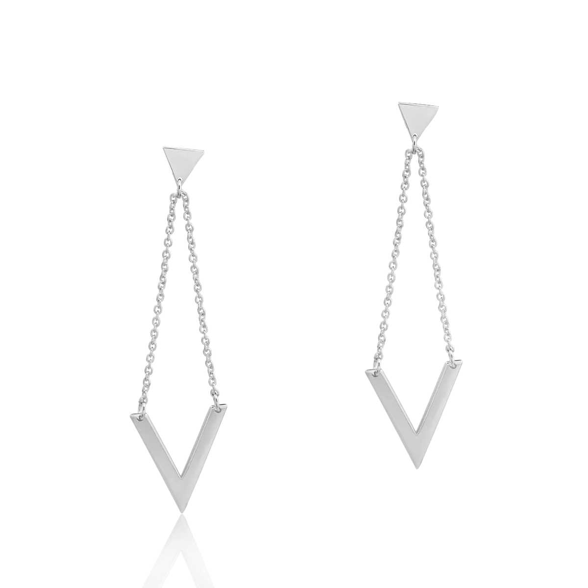 14K white gold earrings-1702