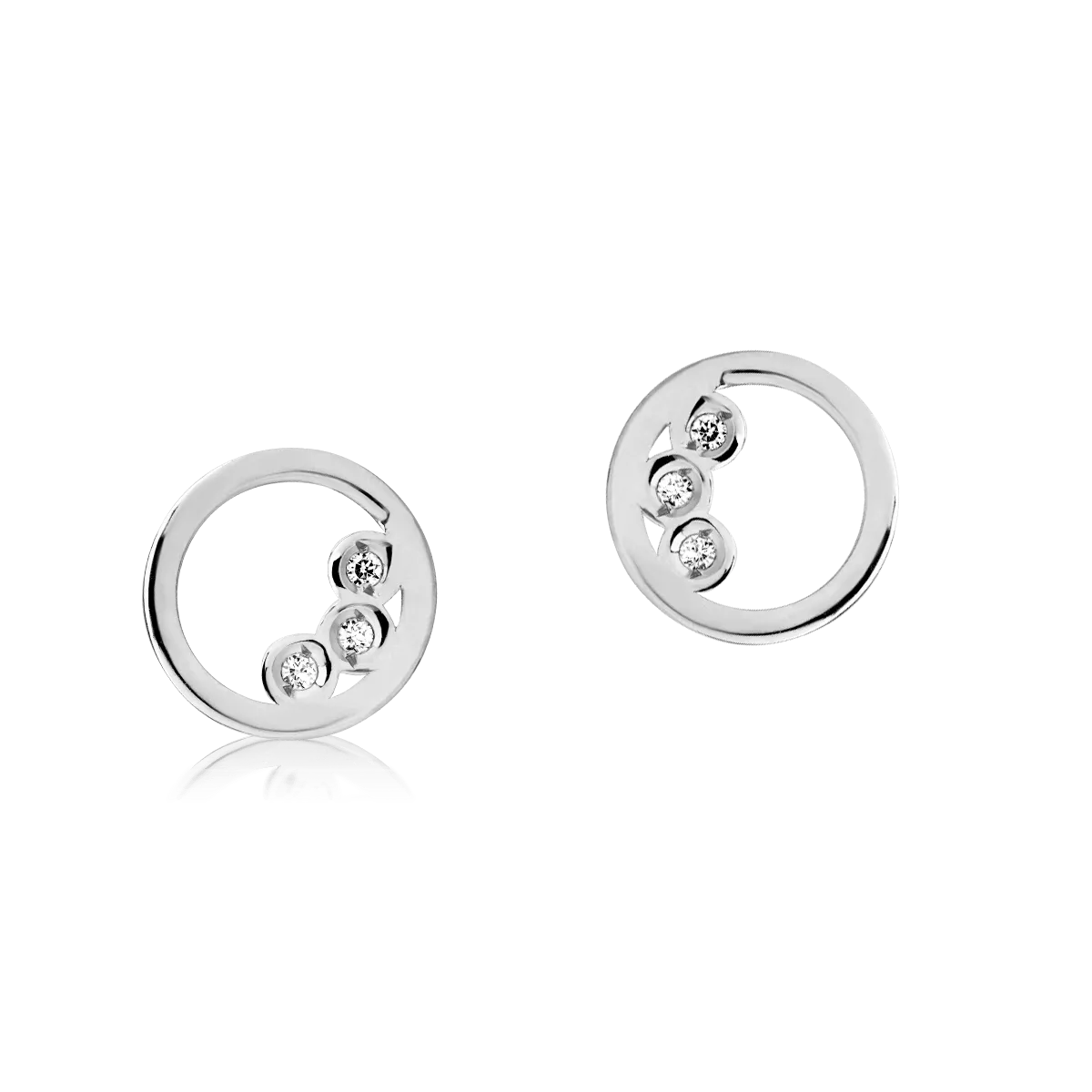 14K white gold earrings