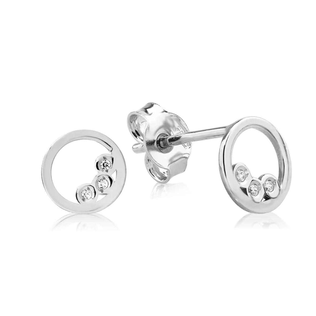 Fülbevaló 14K-os fehér aranyból