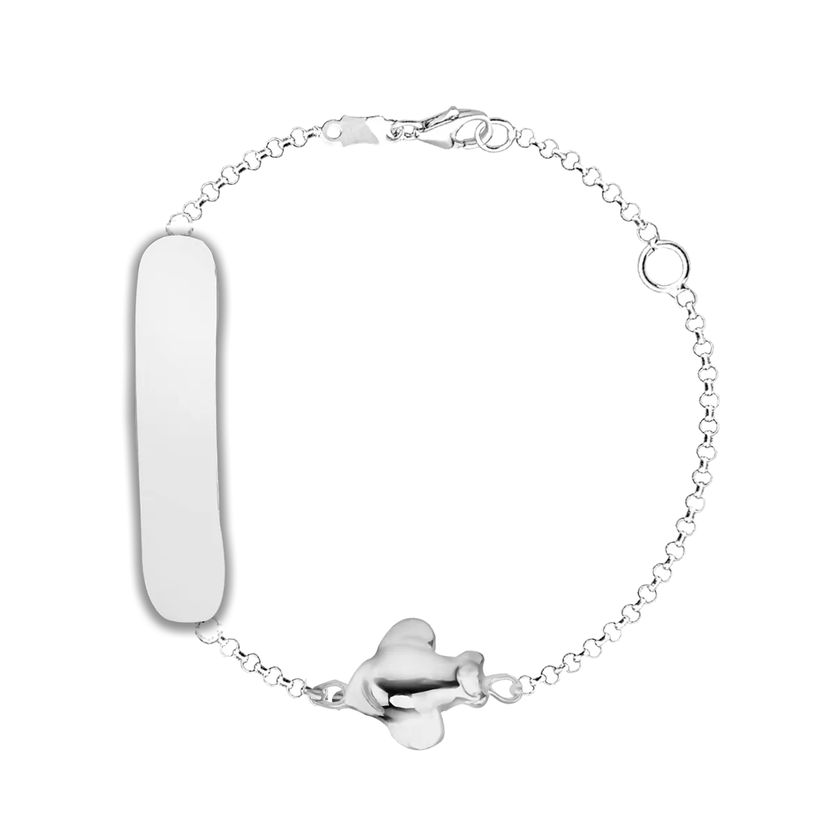 14K white gold children's bracelet