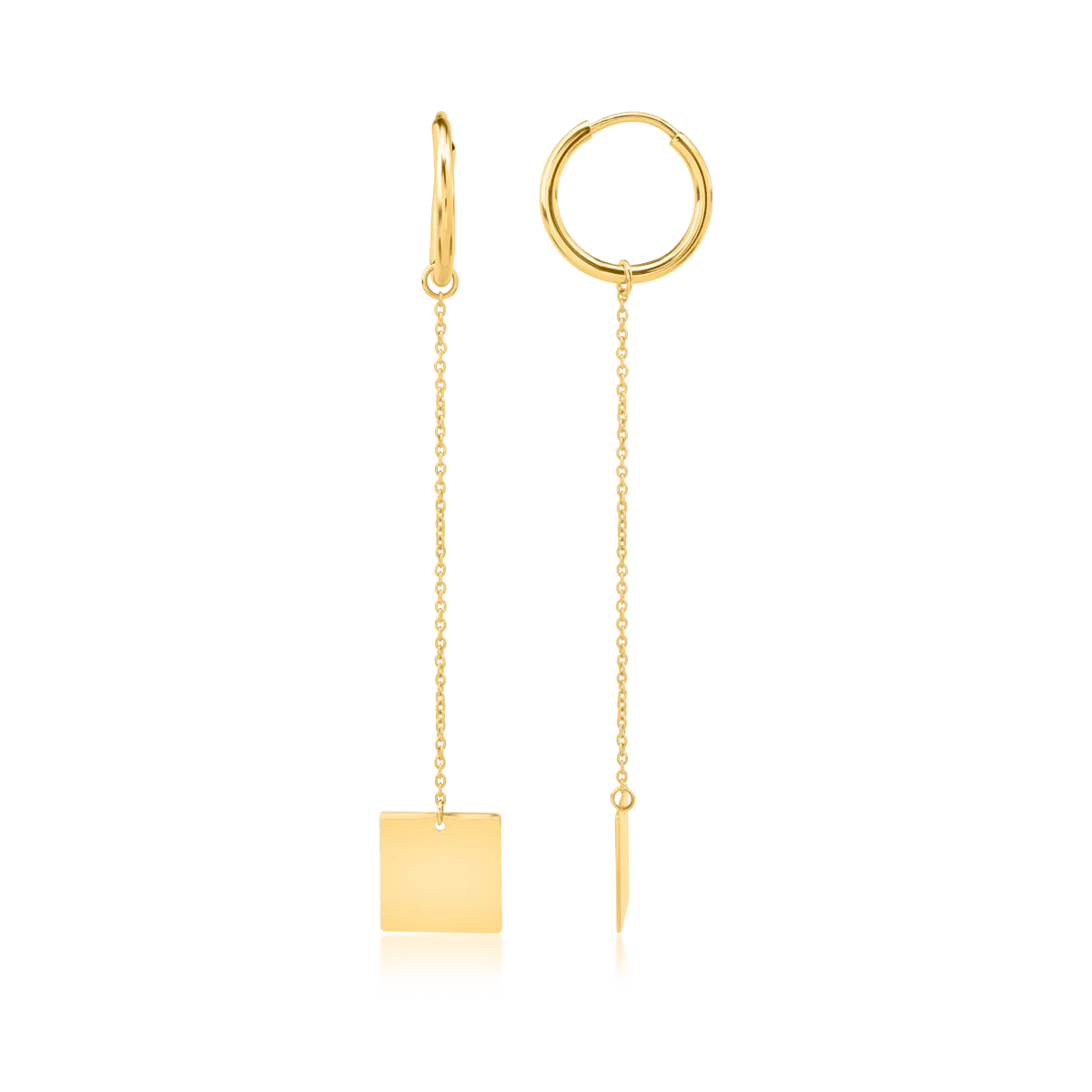 Cercei din aur galben