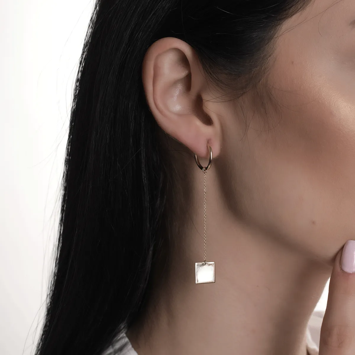 Cercei din aur galben