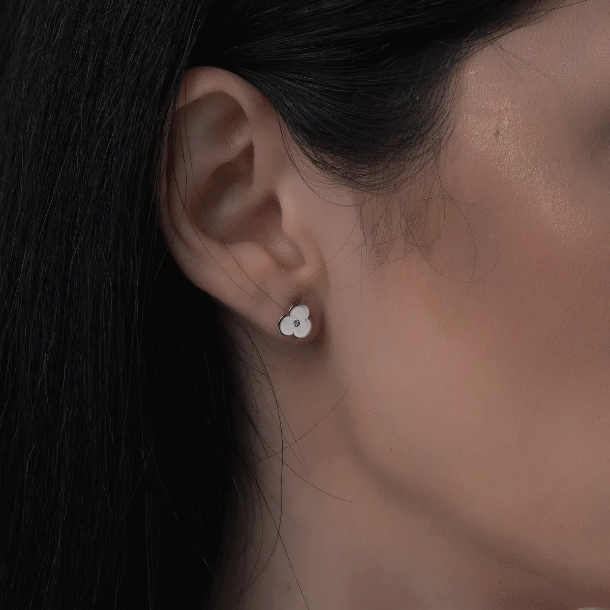 Fülbevaló 14K-os fehér aranyból