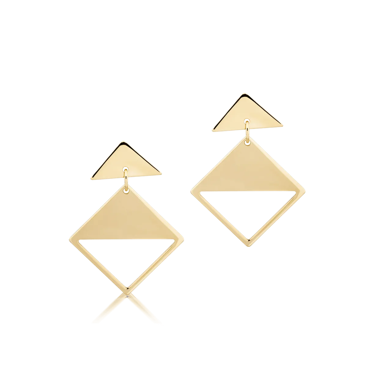 Cercei din aur galben