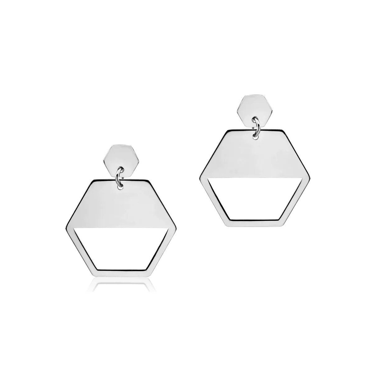 14K white gold earrings