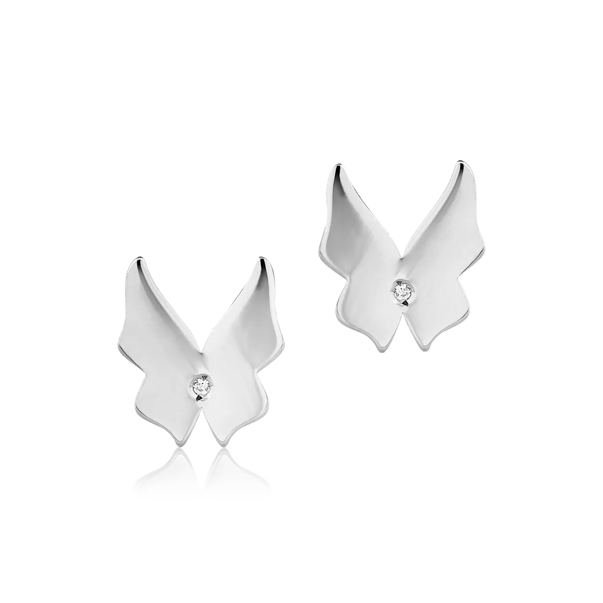 14K white gold earrings