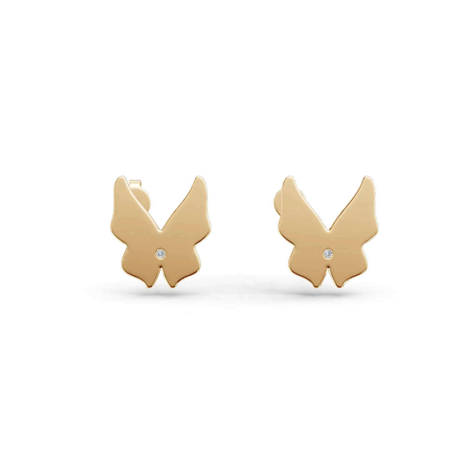 14K yellow gold earrings-1798