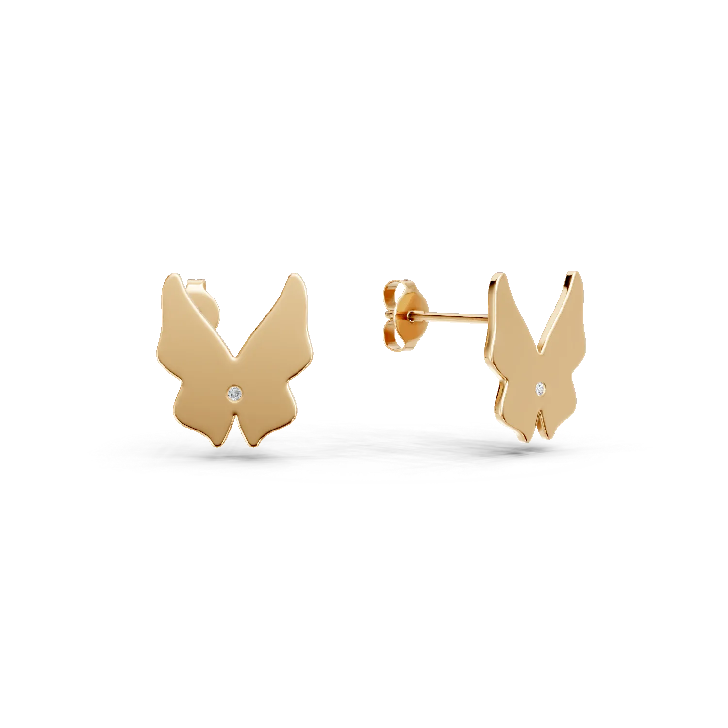 Fülbevaló pillangó 14K-os sárga aranyból