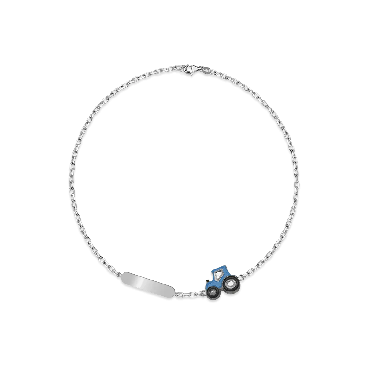 14K white gold children's bracelet