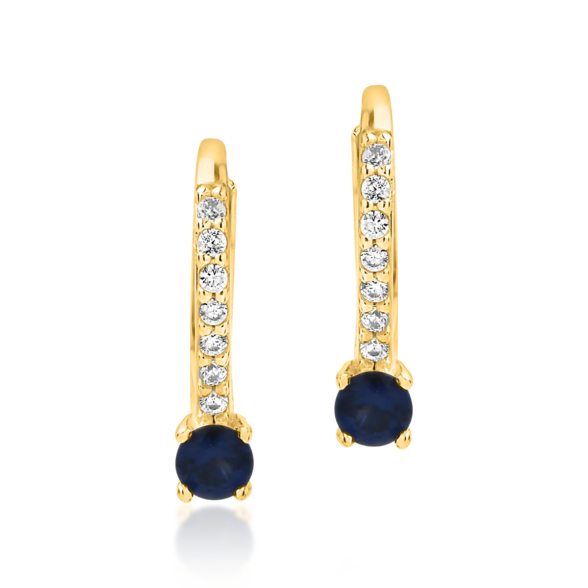14K yellow gold earrings-1858