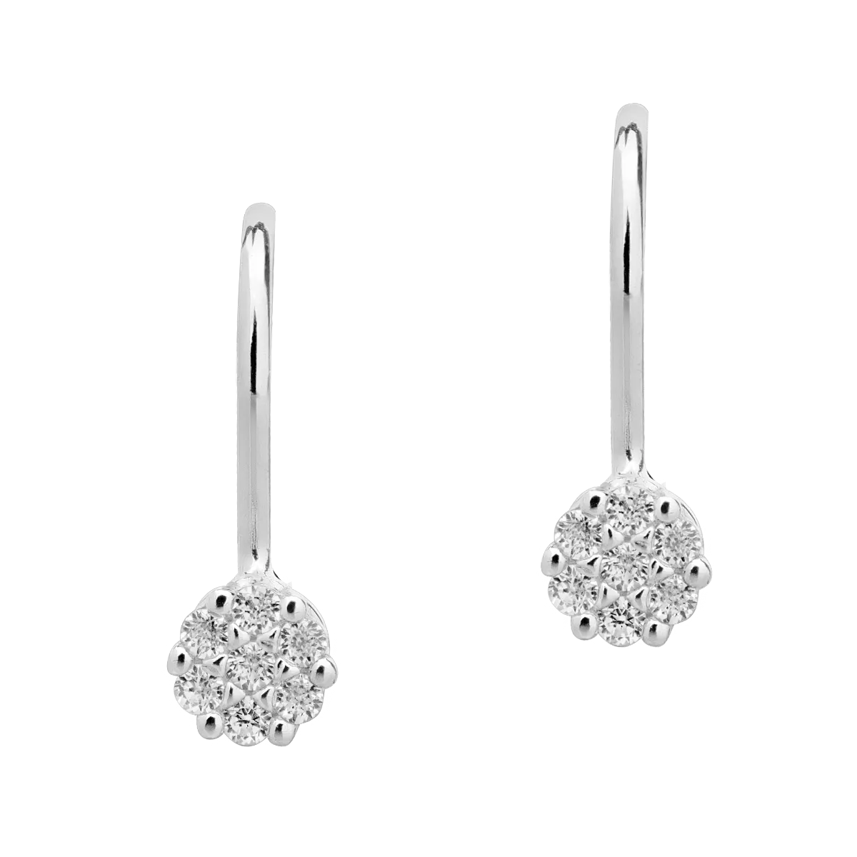 14K white gold earrings