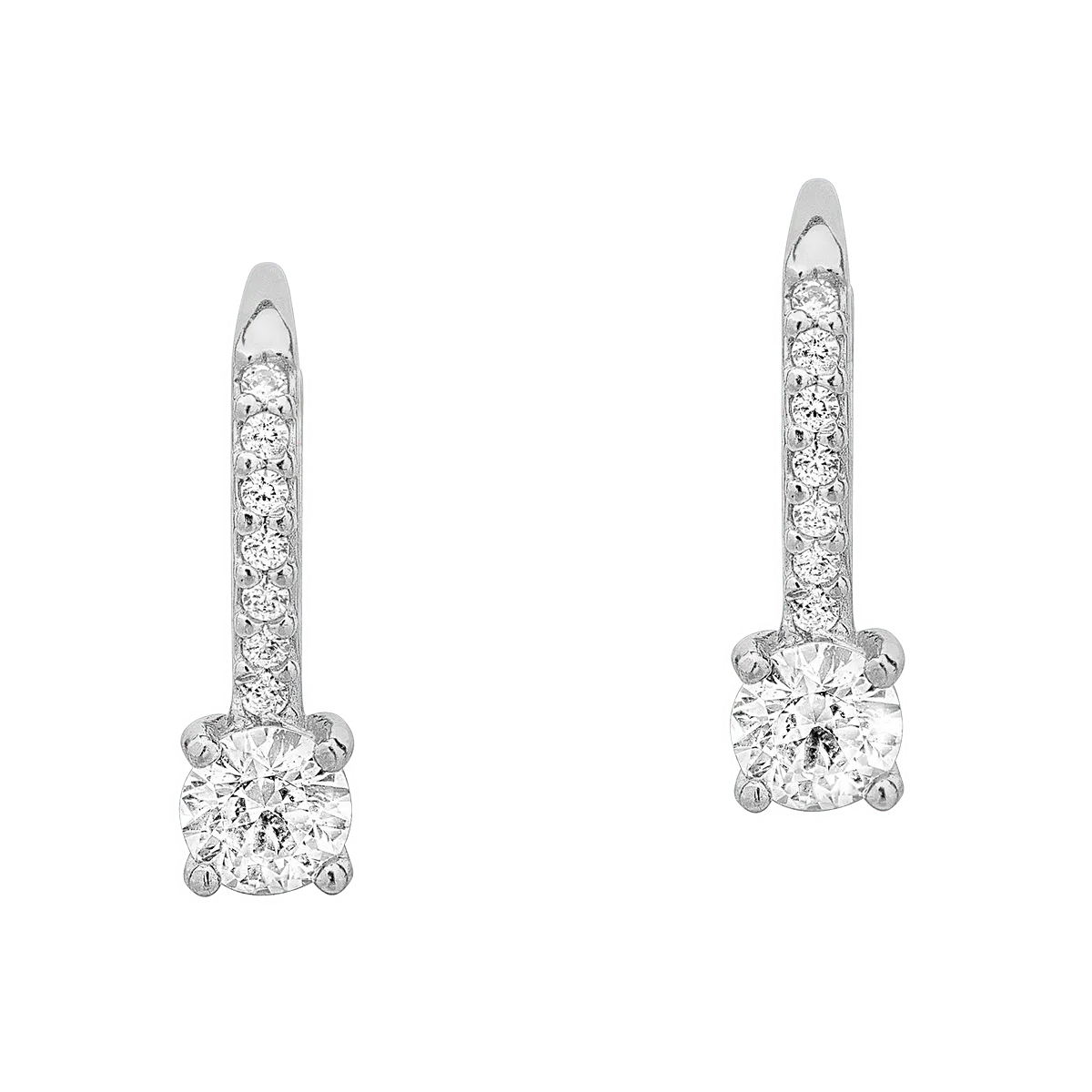 14K white gold earrings