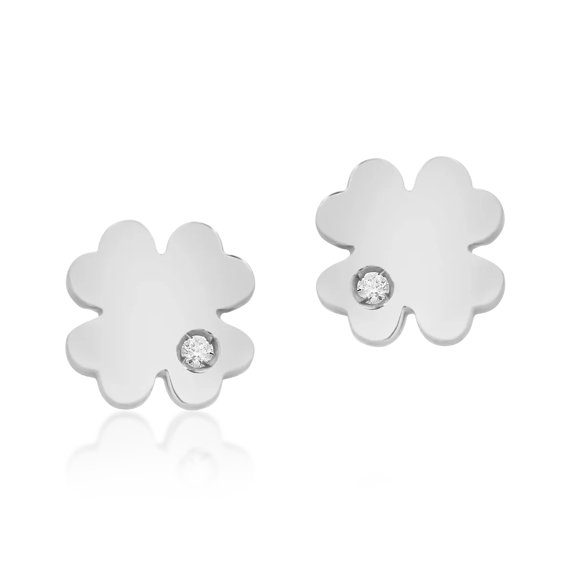 14K white gold earrings-1949