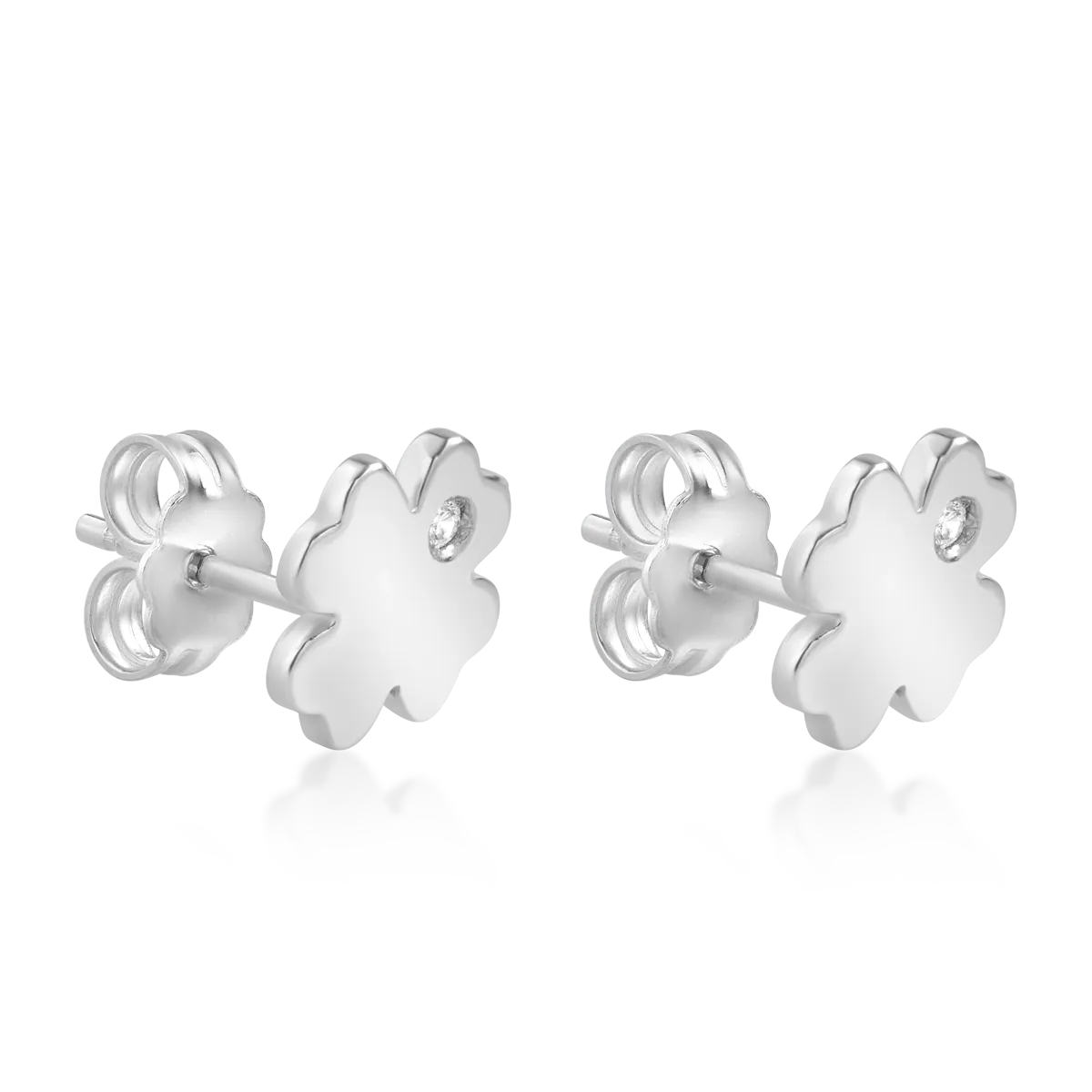 14K white gold earrings