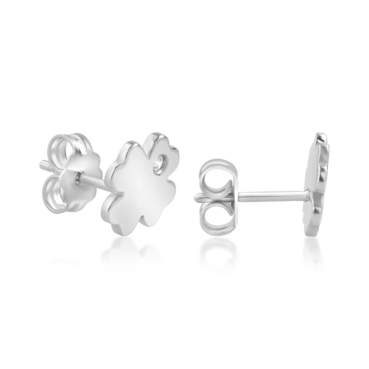 14K white gold earrings