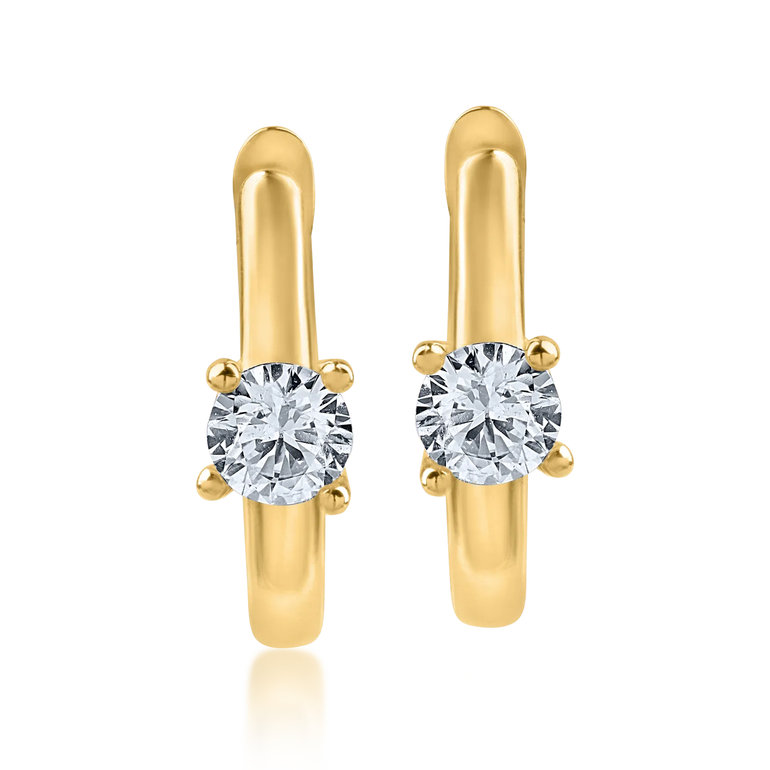 Yellow gold earrings