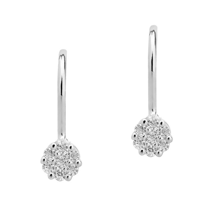 14K white gold earrings